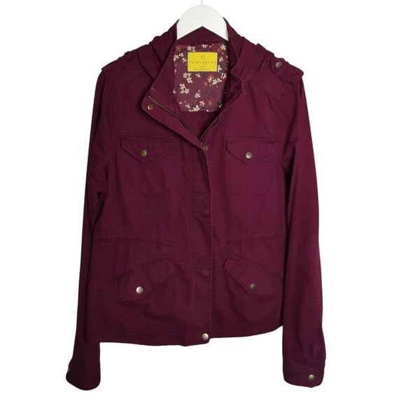 Prince & Fox Jacket Burgundy Wine Zip and Snap button with Hood size XL - Picture 1 of 16